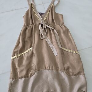 Hale Bob Gold and Cream Tank Top